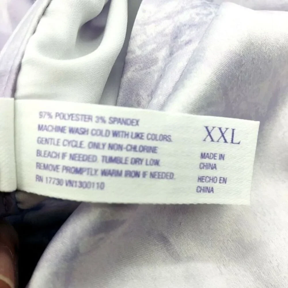 Stars Above Women's Sleep Shirt XXL Purple Tie Dye